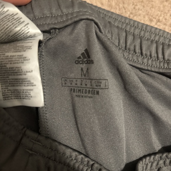 Adidas Men's Gray Joggers with White Stripes - Picture 3 of 3